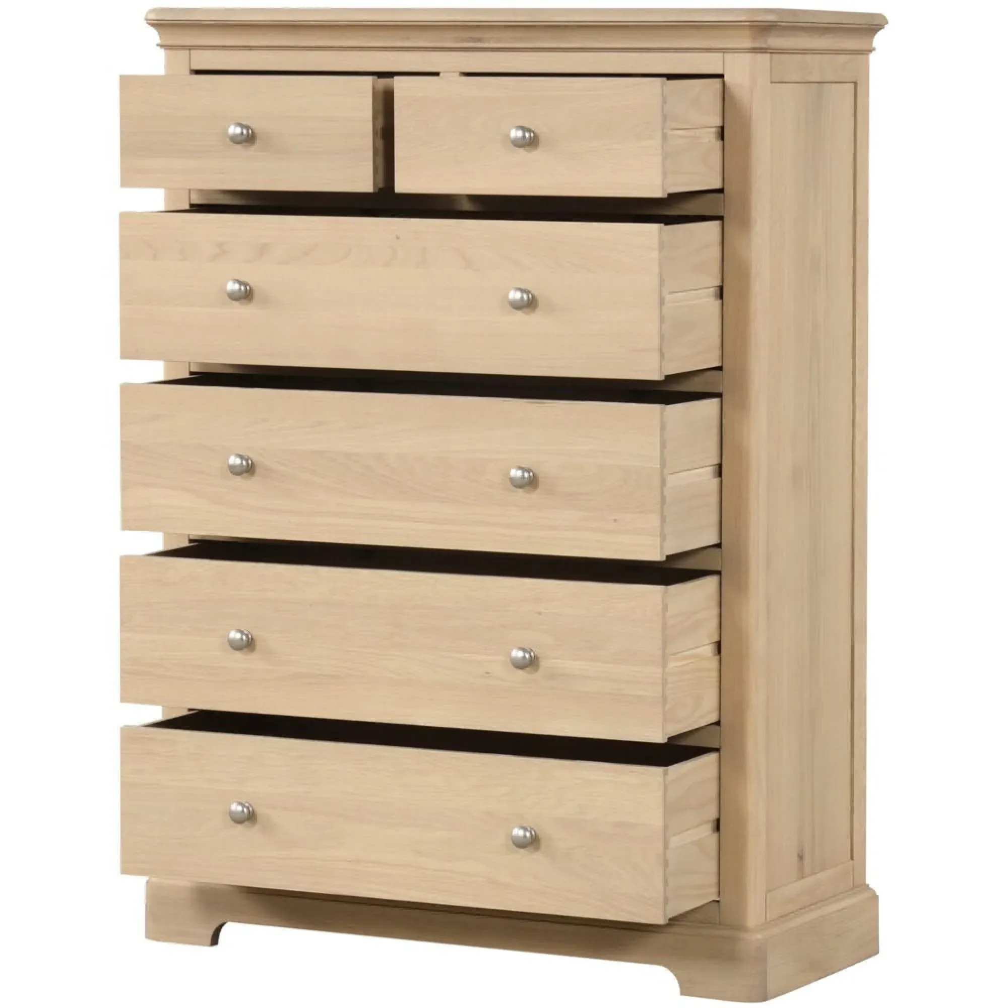 Romford Oak 2+4 Drawer Chest - Pale Oak