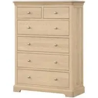 Romford Oak 2+4 Drawer Chest - Pale Oak