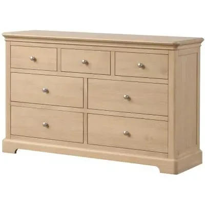 Romford Oak 3+4 Drawer Chest - Pale Oak
