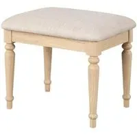Romford Oak Padded Dressing Stool - Pale Oak