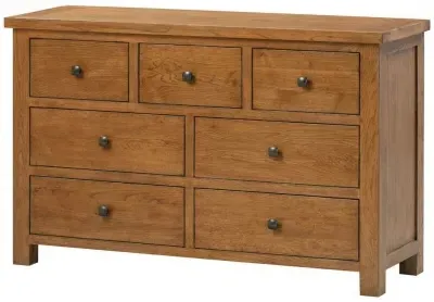 Rustic Oak 3+4 Drawer Chest - Natural