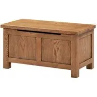 Rustic Oak Blanket Box - Oak