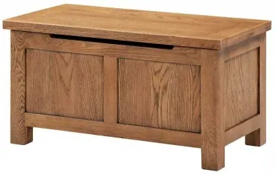 Rustic Oak Blanket Box - Oak image