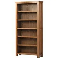Rustic Oak Tall Bookcase - Oak