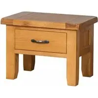 Somer Oak 1 Drawer Side Table - Wax