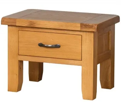 Somer Oak 1 Drawer Side Table - Wax