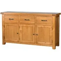 Somer Oak 150cm 3 Door Sideboard - Wax