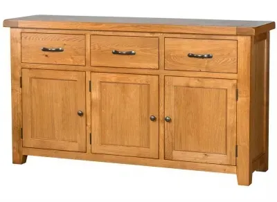 Somer Oak 150cm 3 Door Sideboard - Wax