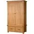 Somer Oak 2 Door 2 Drawer Double Wardrobe - Wax