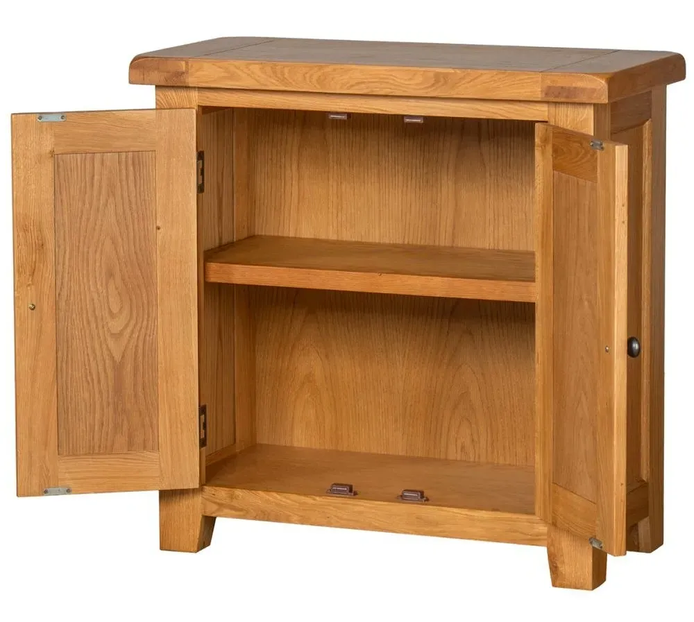 Somer Oak 2 Door Small Cabinet - Wax