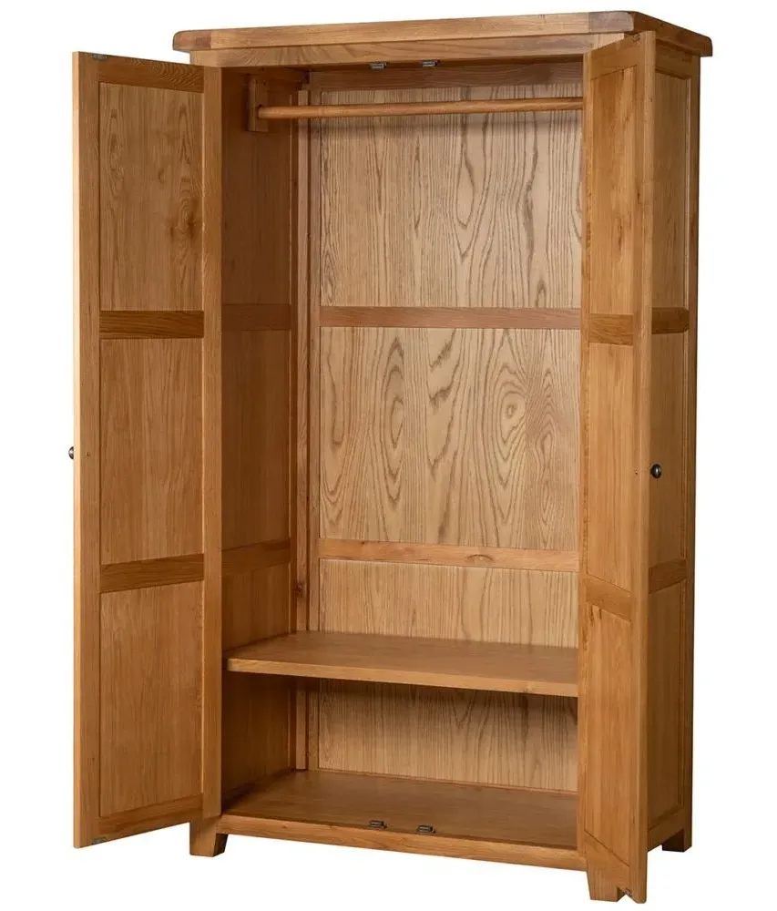 Somer Oak 2 Door Wardrobe - Wax