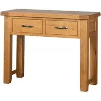 Somer Oak 2 Drawer Console Table - Wax