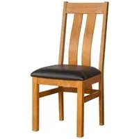 Somer Oak Arizona Slatted Back Dining Chair Set - Wax