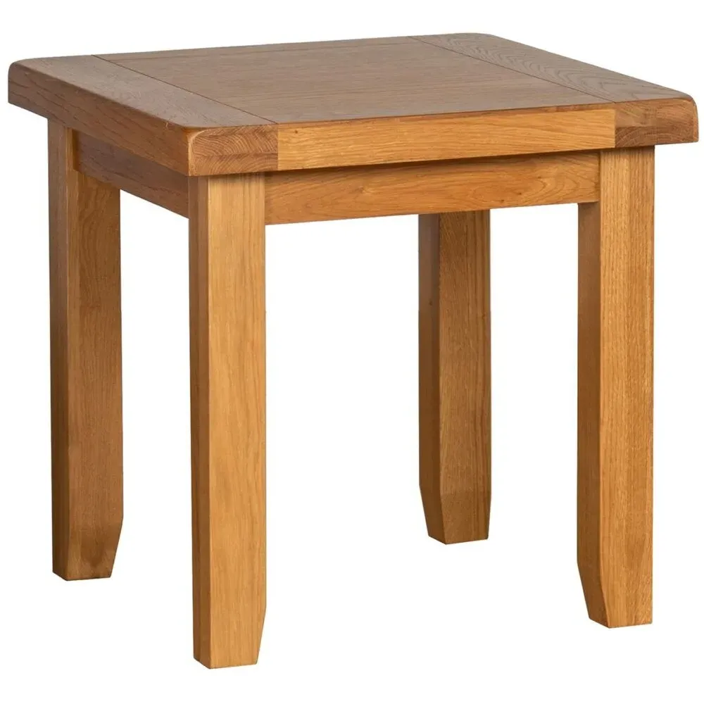 Somer Oak Lamp Table - Wax
