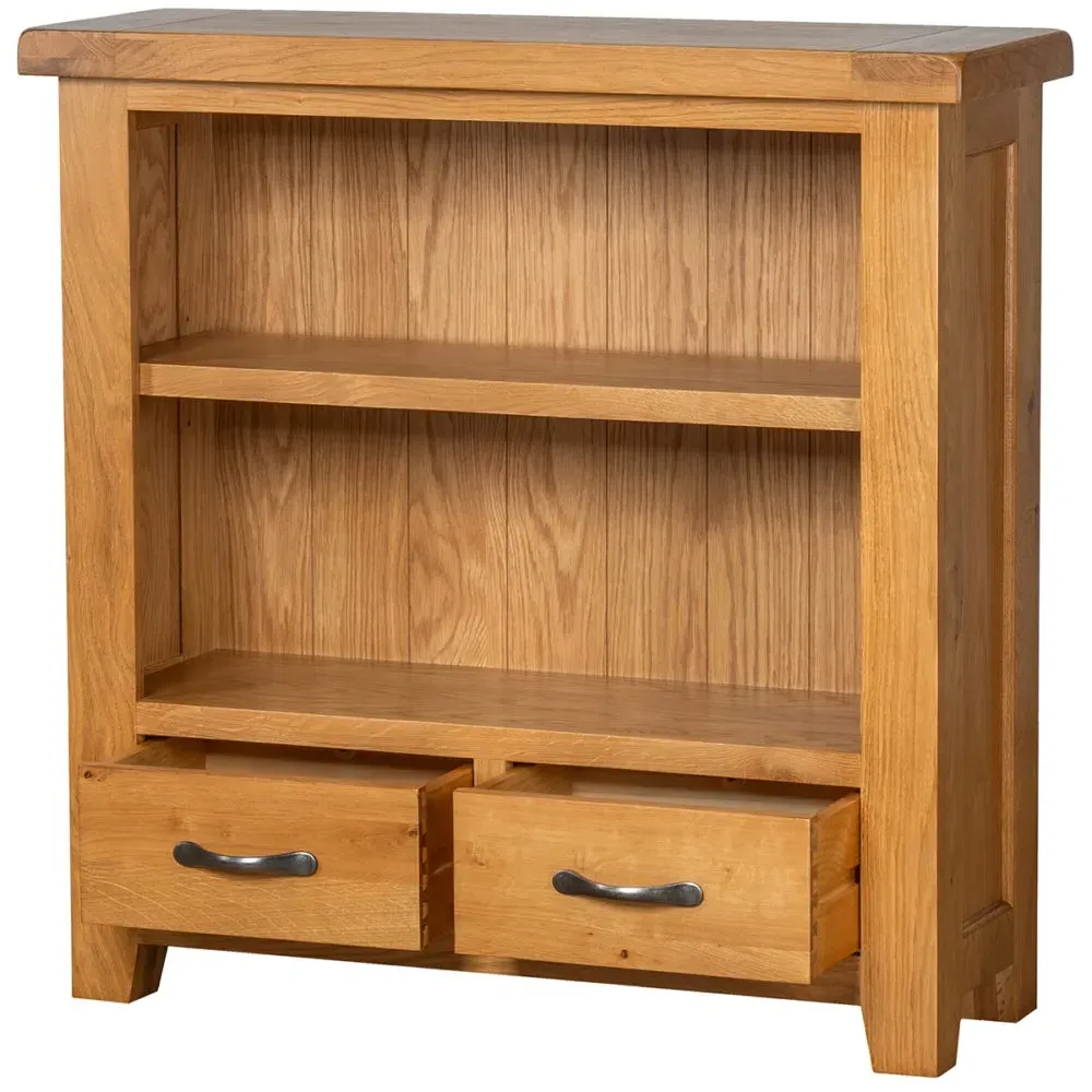 Somer Oak Low Bookcase - Wax, Oak