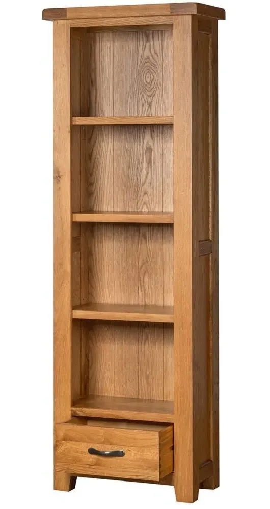 Somer Oak Narrow Bookcase - Wax, Oak
