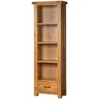 Somer Oak Narrow Bookcase - Wax, Oak