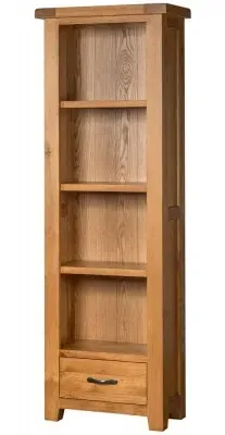 Somer Oak Narrow Bookcase - Wax, Oak image