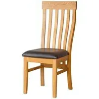 Somer Oak Toulouse Slatted Back Dining Chair Set - Wax
