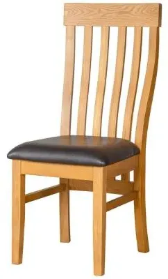 Somer Oak Toulouse Slatted Back Dining Chair Set - Wax