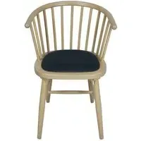 Twyford Curved Dining Chair Set of 2 - Dark Grey, Oak