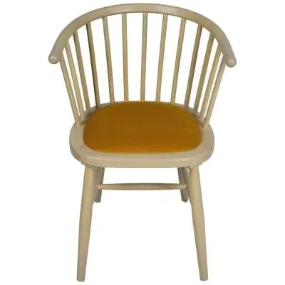 Twyford Curved Dining Chair Set of 2 - Mustard