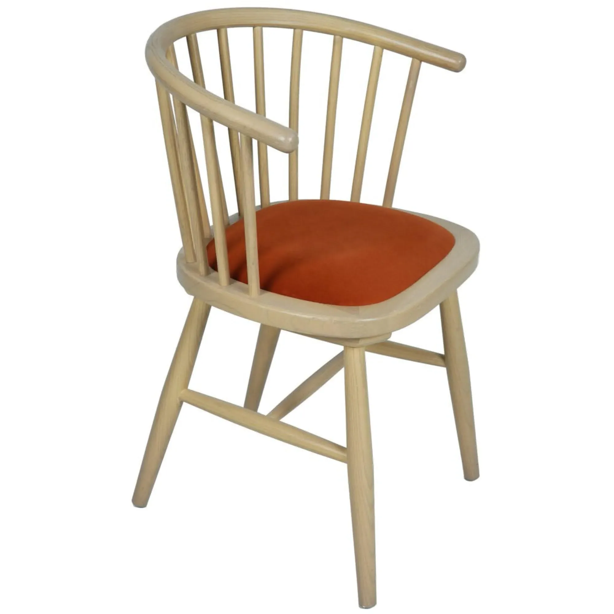 Twyford Curved Dining Chair Set of 2 - Rust