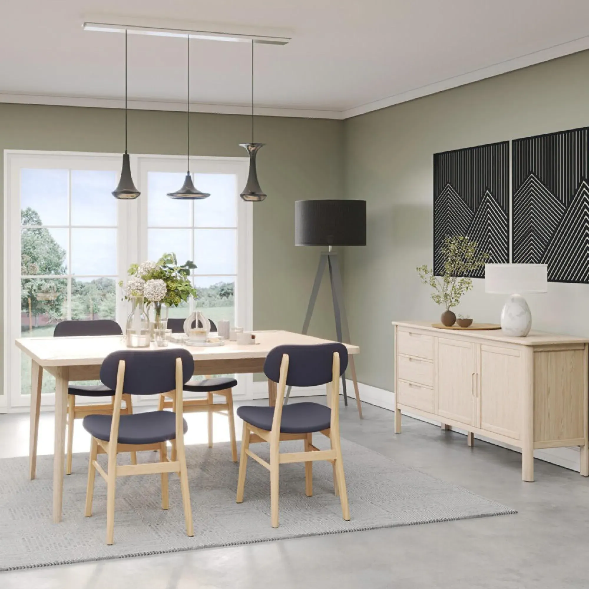 Twyford Dining Chair Set of 2 - Dark Grey