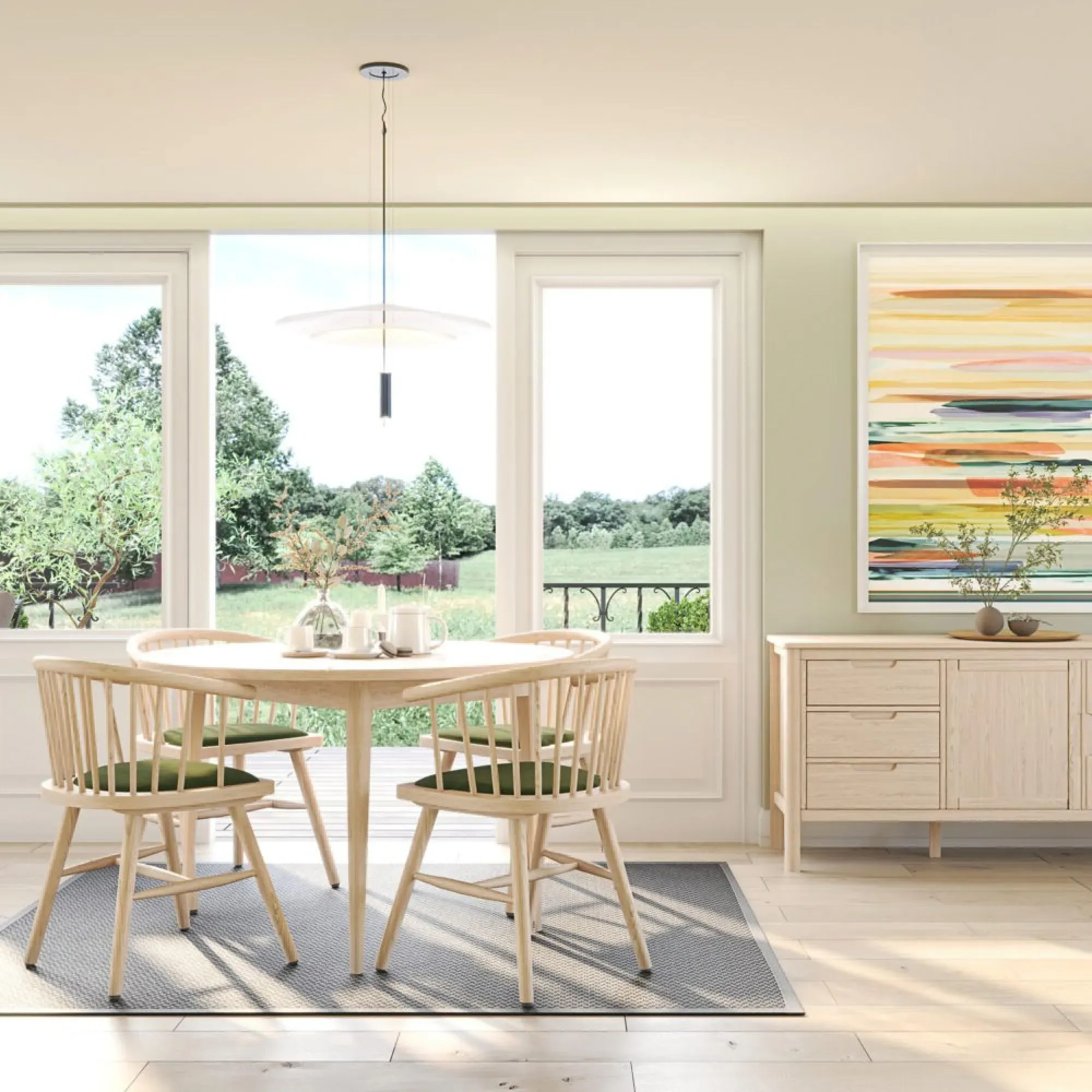 Twyford Dining Chair Set of 2 - Green