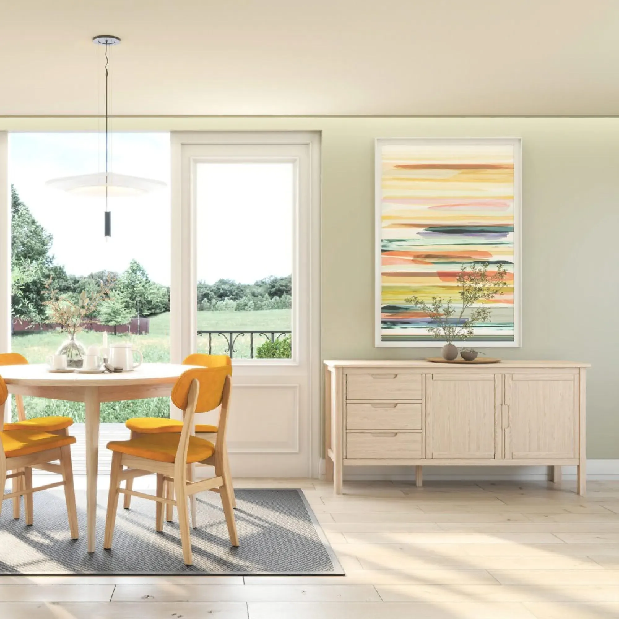 Twyford Dining Chair Set of 2 - Mustard