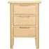 Twyford Oak 3 Drawer Bedside Cabinet - Pale Oak