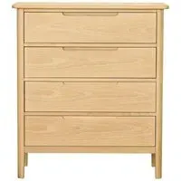 Twyford Oak 4 Drawer Wide Chest - Pale Oak