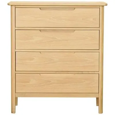 Twyford Oak 4 Drawer Wide Chest - Pale Oak image