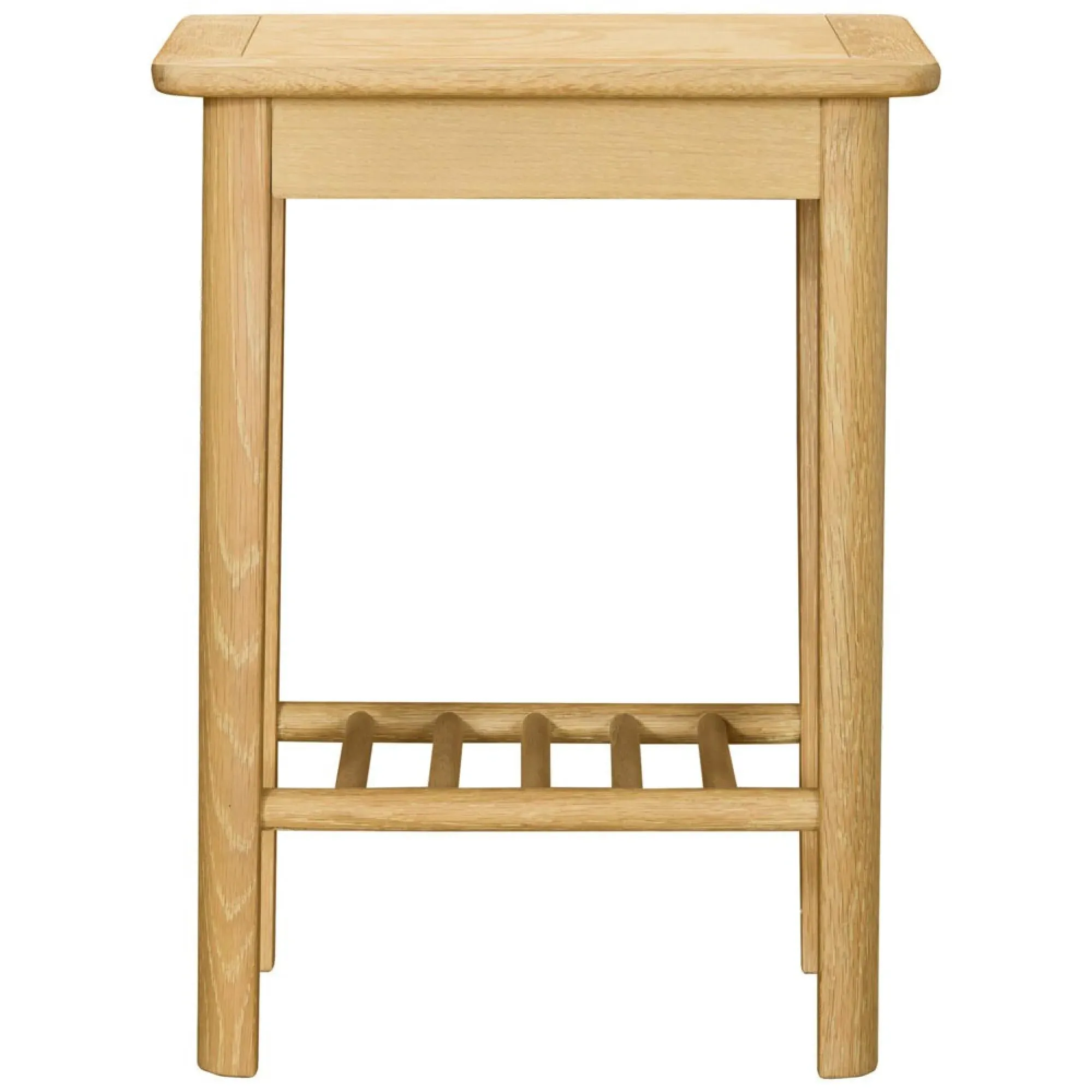Twyford Oak Lamp Table with Shelf - Pale Oak