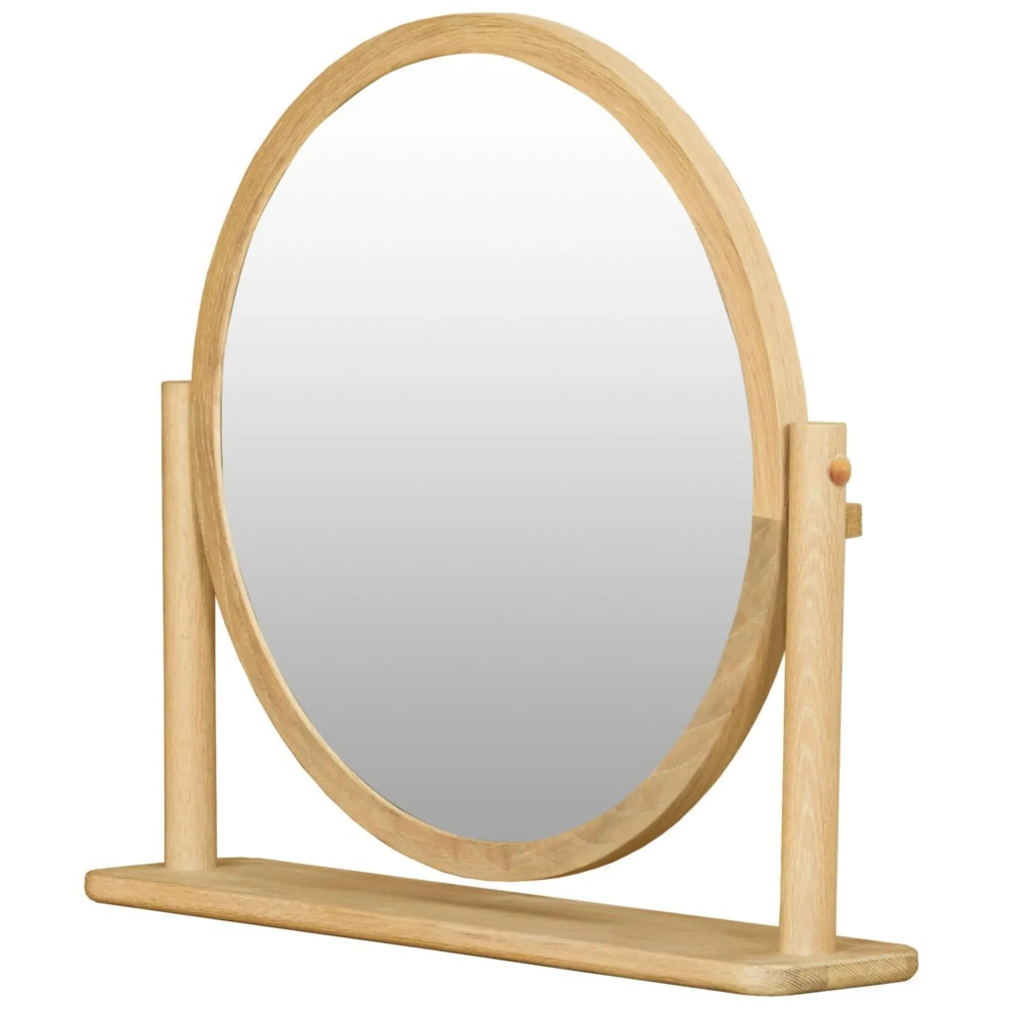 Twyford Round Dressing Mirror - Pale Oak