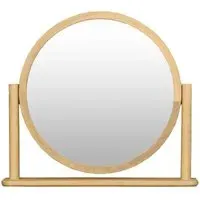 Twyford Round Dressing Mirror - Pale Oak