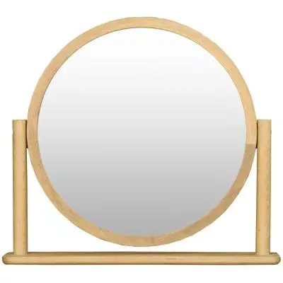 Twyford Round Dressing Mirror - Pale Oak image