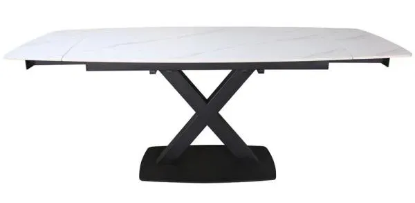 Vernal 4-8 Seater Extending Dining Table - White, Sintered Stone