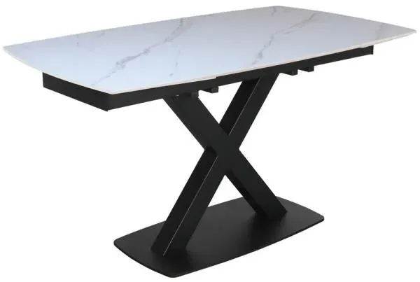 Vernal 4-8 Seater Extending Dining Table - White, Sintered Stone