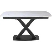 Vernal 4-8 Seater Extending Dining Table - White, Sintered Stone