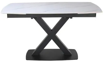 Vernal 4-8 Seater Extending Dining Table - White, Sintered Stone