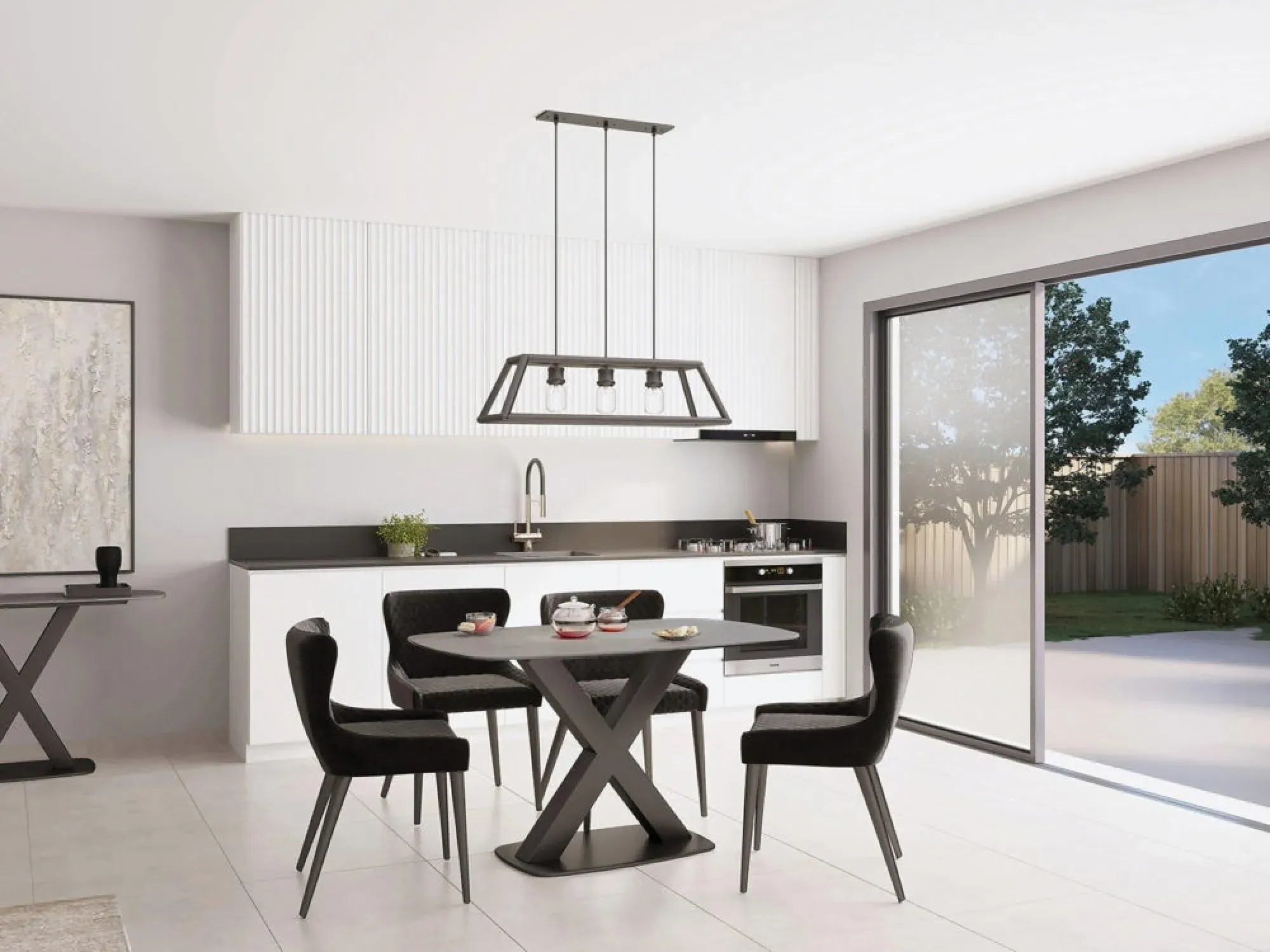 Vernal 4-Seater Dining Table - Grey, Sintered Stone