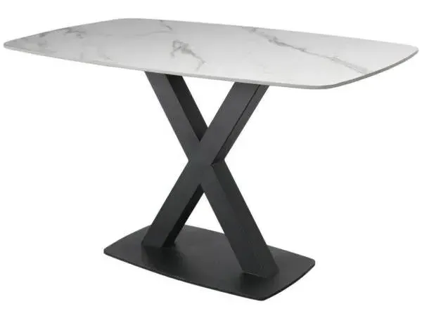 Vernal 4-Seater Dining Table - White, Sintered Stone