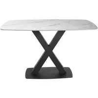 Vernal 4-Seater Dining Table - White, Sintered Stone
