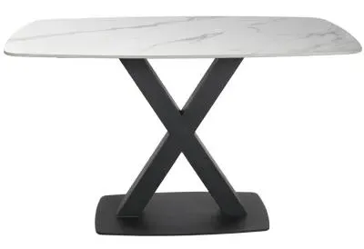 Vernal 4-Seater Dining Table - White, Sintered Stone