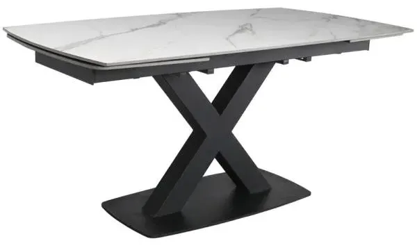 Vernal 6-8 Seater Extendable Dining Table - White, Sintered Stone