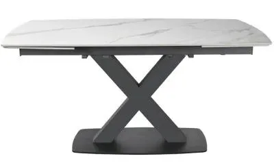 Vernal 6-8 Seater Extendable Dining Table - White, Sintered Stone