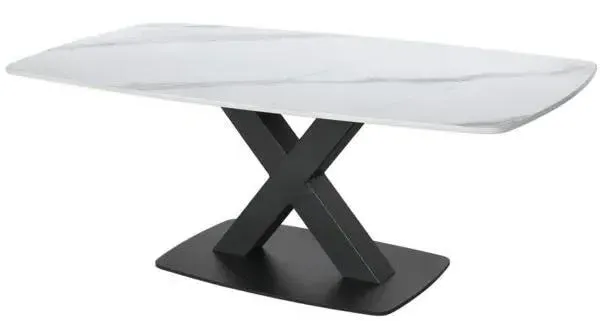 Vernal Rectangular Coffee Table - White, Sintered Stone
