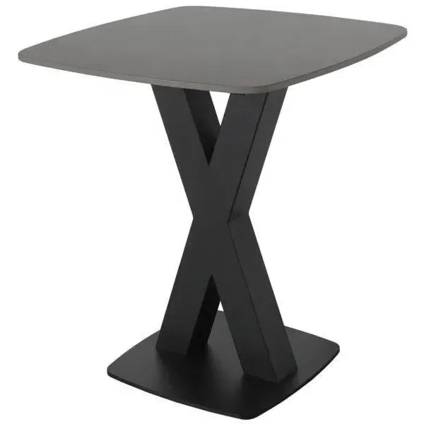 Vernal Square Lamp Table - Grey, Sintered Stone