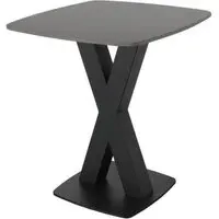 Vernal Square Lamp Table - Grey, Sintered Stone